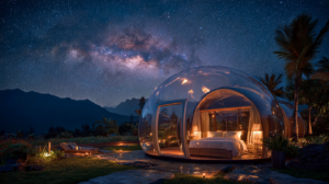Bulle transparente pour dormir sous les étoiles à La Réunion