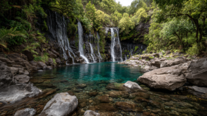 Cascade de Langevin et son bassin naturel à La Réunion