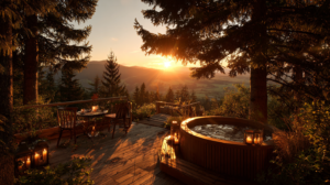 Spa romantique coucher soleil Forêt-Noire