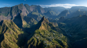 Vue vertigineuse du pont du Bras de la Plaine pour le saut à l'élastique 115m